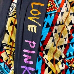 PINK VICTORIA SECRET CHARCOAL LEGGINGS